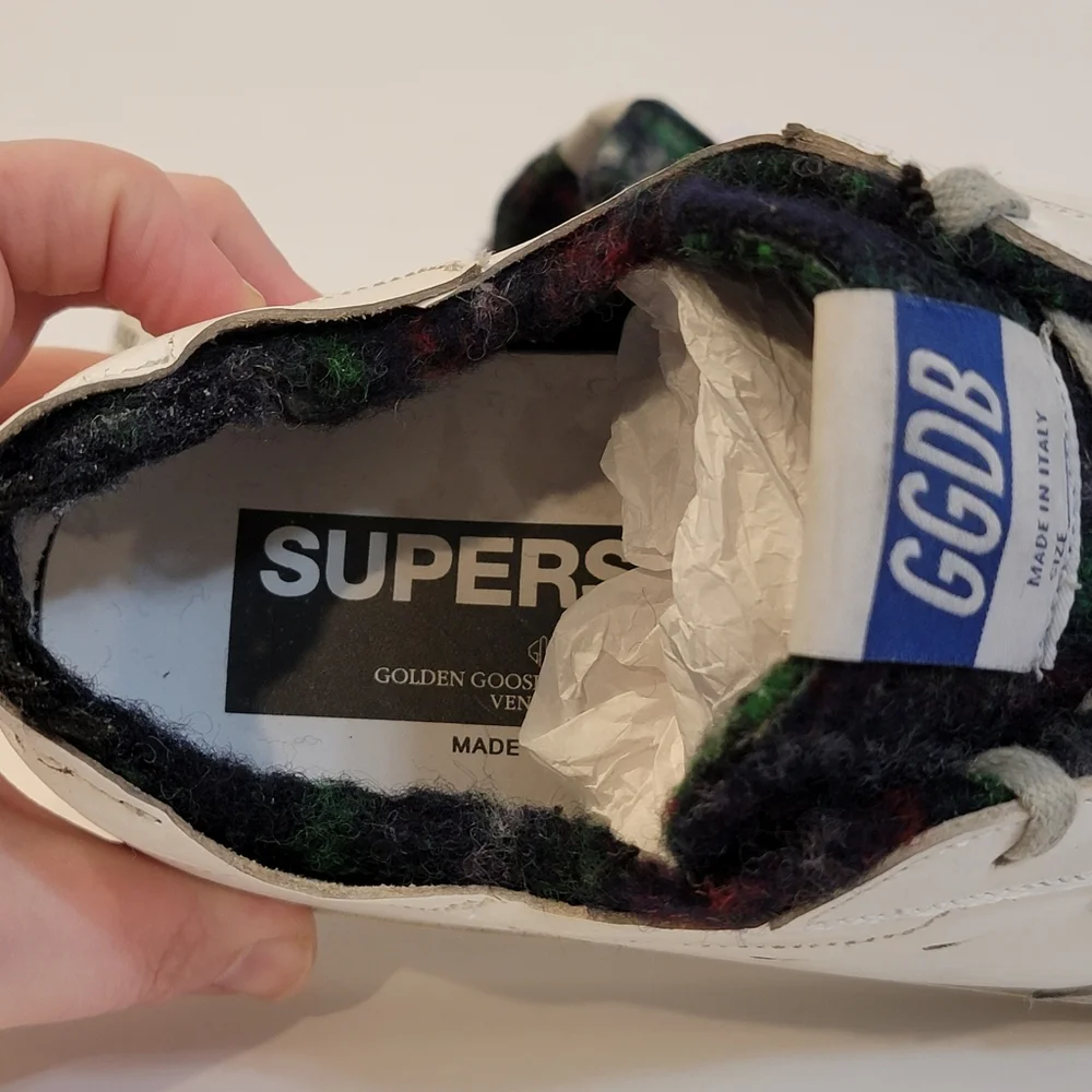 Golden Goose Sneakers womens or mens size 40 Superstar white wool liner thermal - Picture 9 of 15
